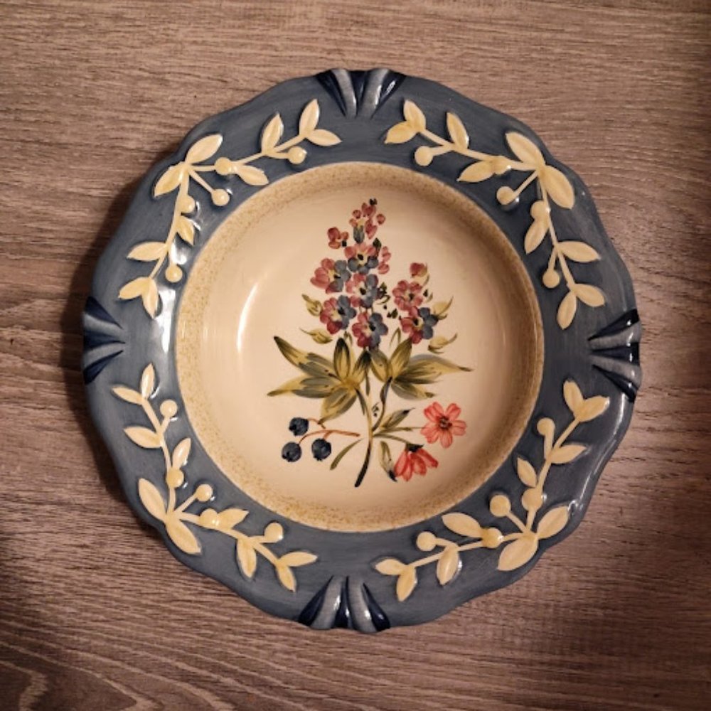 Certified International "FLORA" by PAMELA GLADDING ~ RETIRED Soup/Pasta Bowl
